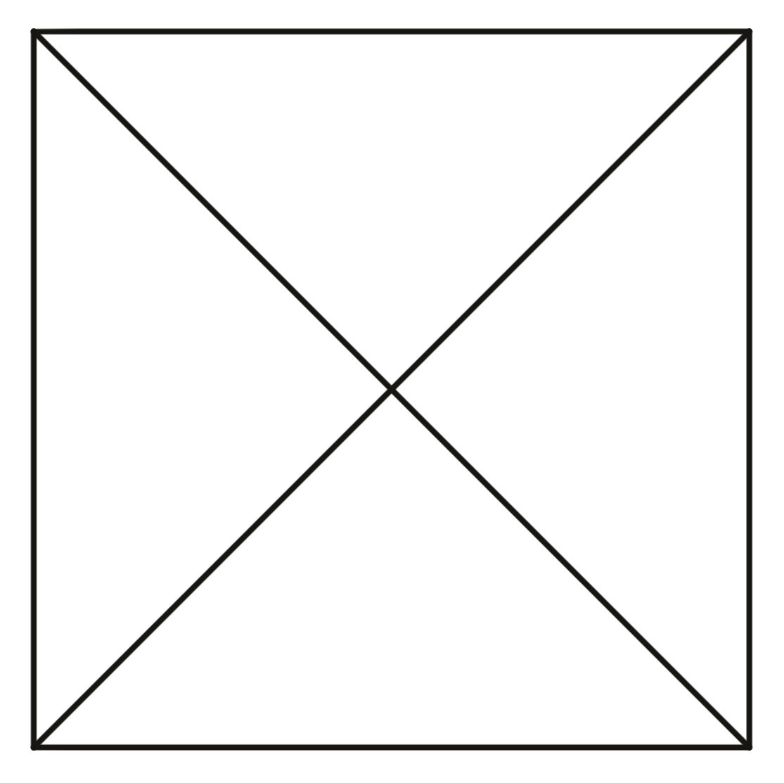 Квадрат перечеркнутый по диагонали